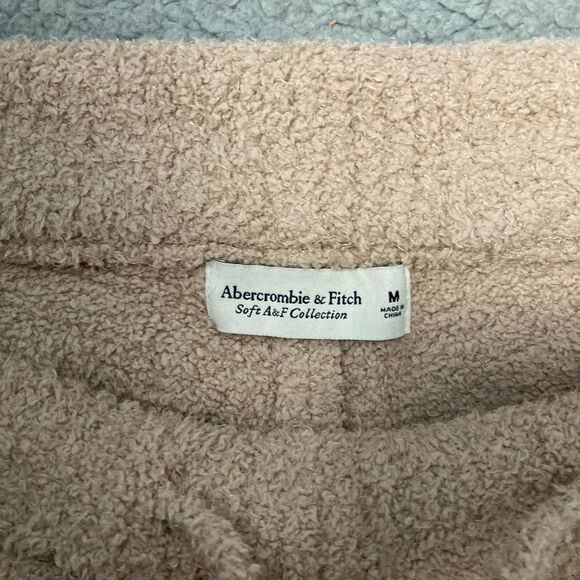 Women's Abercrombie & Fitch Soft Fuzzy Joggers Sweatpants Size Medium - Picture 6 of 8